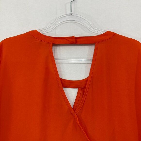 New Cato Top size 26W/28W Red Keyhole Short Sleeve Blouse Office Career - Picture 9 of 10